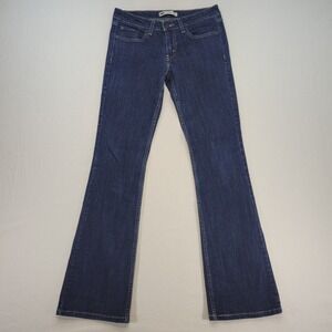 Levis 518 Superlow Jeans Womens 29 Long Blue Bootcut Low Rise Dark Wash Denim